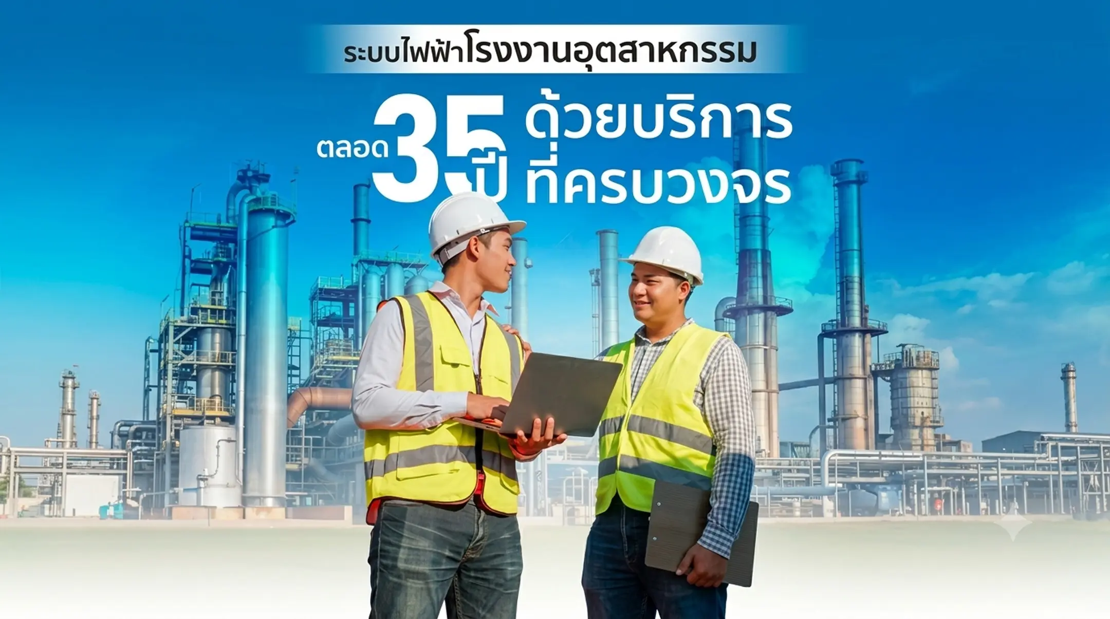 ระบบไฟฟ้าโรงงานอุตสาหกรรม ตลอด 35 ปีด้วยบริการที่ครบวงจร วิศวกรตรวจงานหน้าโรงงาน ณัฐภูมิ อีควิปเม้นท์